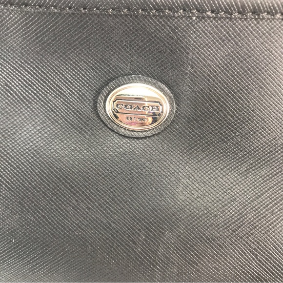 Coach Black Peyton Leather zip Top Tote - Picture 4 of 9